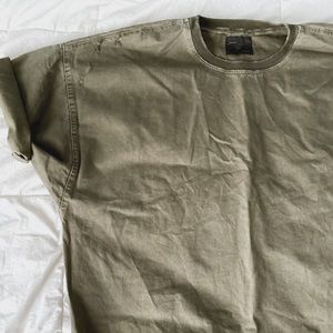 Zara Man oversized distressed shirt